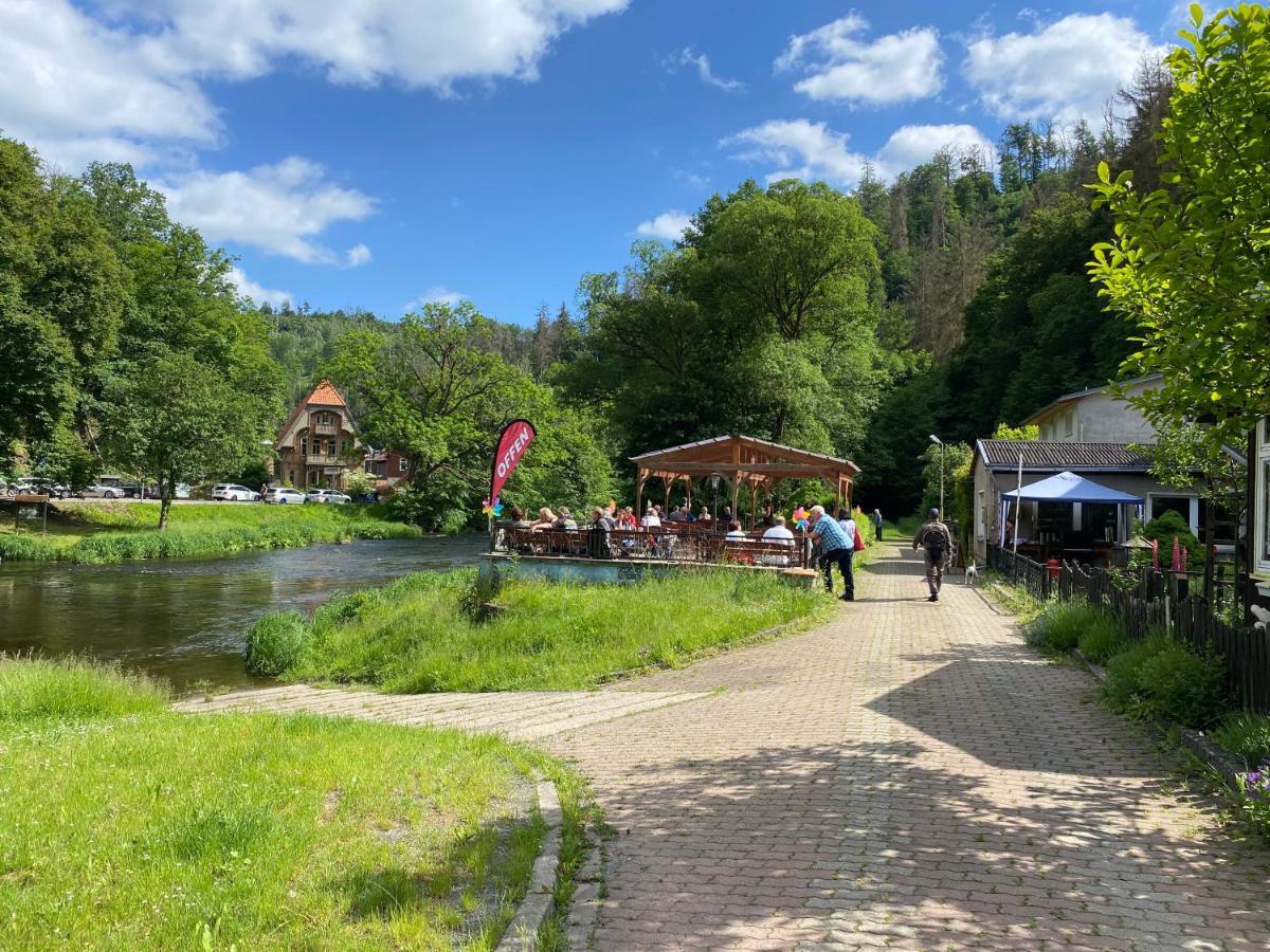 Pension Sternschnuppe, Treseburg Harz, Unmittelbar Am Wasser Thale Esterno foto